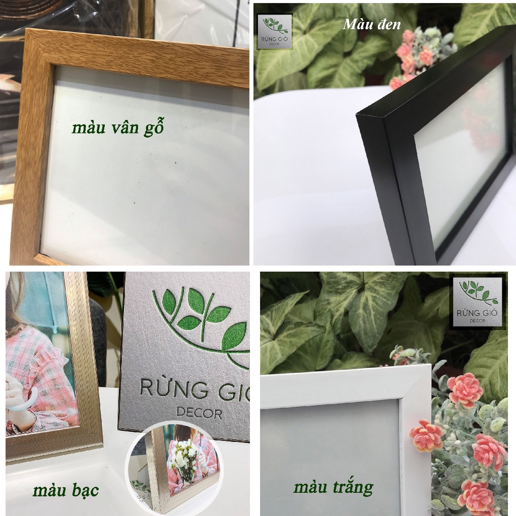 Khung tranh treo tường trang trí  bộ 4 khung và ảnh i hình cỡ 21x30cm, ảnh thật shop chụp.