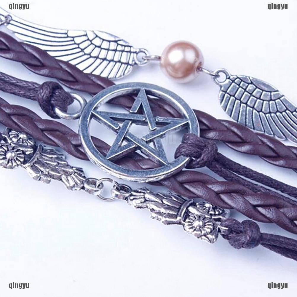 Vòng Tay Tình Bạn Dây Bện Mặt Chim Cú Và Cánh Thiên Thần