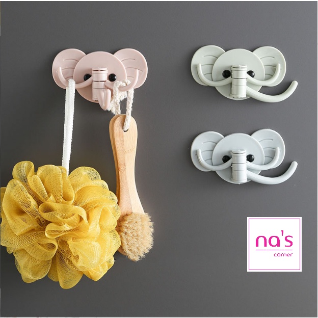 Móc dán tường hình voi