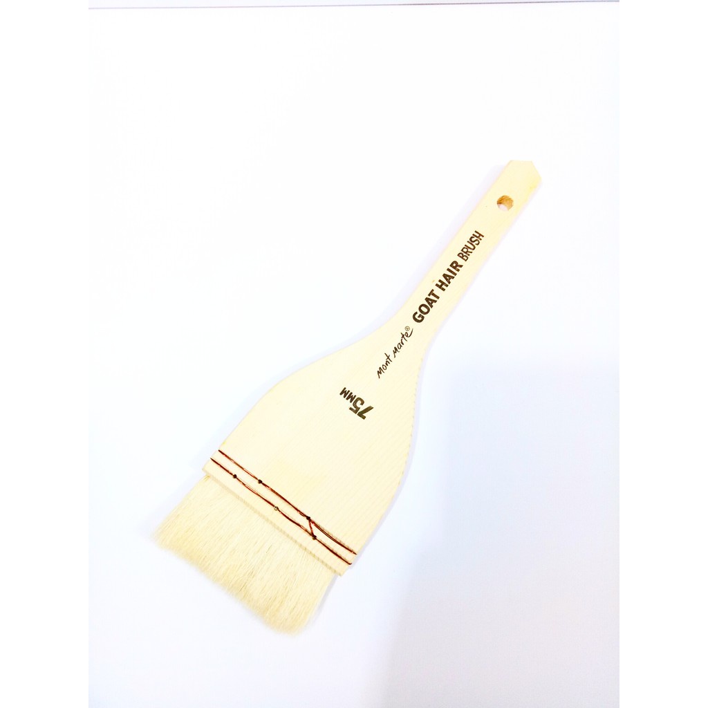 Mont marte Goat Hair Pine Wood Brush-Cọ bản lông dê - cọ lẻ