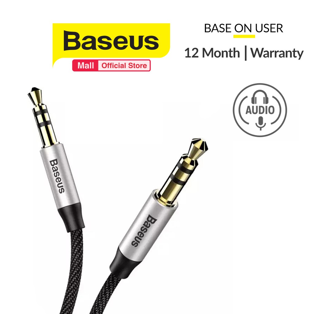 Dây cáp âm thanh BASEUS m30 chất lượng cao AUX Audio 3.5mm dài 1m dành cho thiết bị kết nối âm thanh