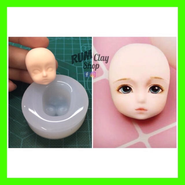 [R90] Khuôn Silicone Mặt Doll nhỏ