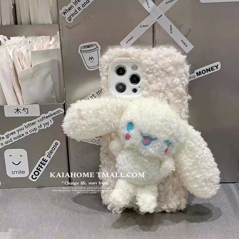 Ốp Điện Thoại Hình Chú Chó Phối Lông Dễ Thương Cho iPhone 14 11 12 13 Pro Max 6 7 8 Plus XR Xs Max