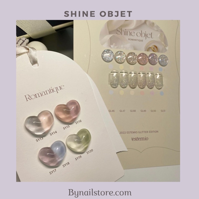 [Estemio] Bộ sản phẩm sơn gel nhũ oxygen gel cao cấp Hàn Quốc tone màu nhũ hiện đại Shine objet edition 2022 (6pcs)
