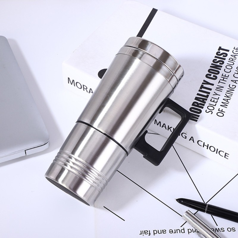 Bình đun nước điện 12/24V bằng thép không gỉ tiện lợi để dùng tại nhà/trên xe hơi khi đi du lịch ngoài trời