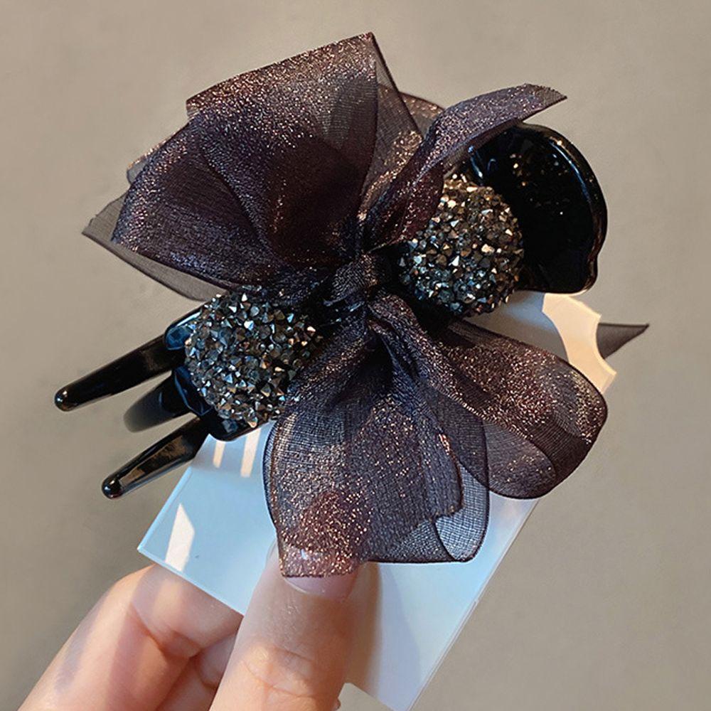 Kẹp Tóc Cá Mập WMES15H Phối Lưới Nơ Sau Lưng Thanh Lịch