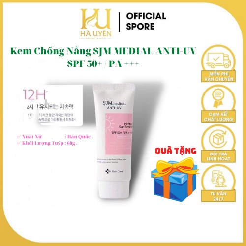 Kem Chống Nắng , Chống Nước , Nâng TONE SJM MEDIAL ANTI-UV Dr Skin Care Hàn Quốc 60g
