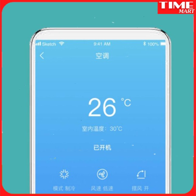 Điều hòa không khí XIAOMI NEW WIDETECH,Loại bỏ tạp khí và khói thuốc lá. [TIME_MART siêu thị tiện ích gia đình]