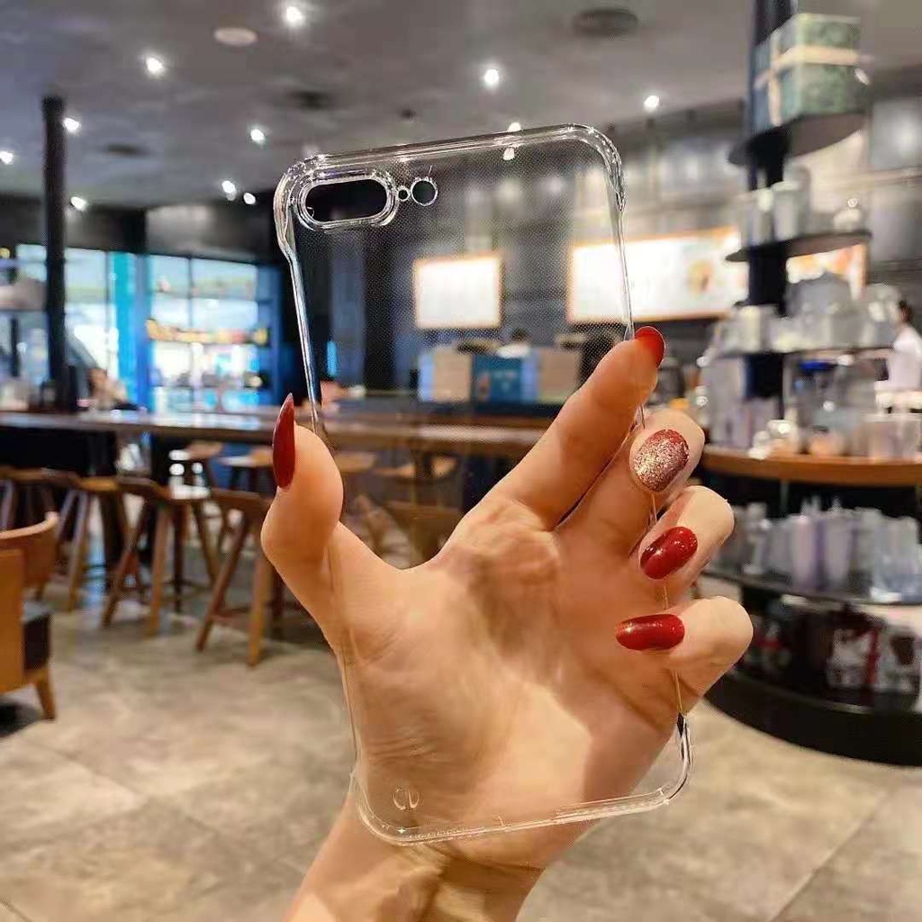 Ốp Điện Thoại Trong Suốt Chống Sốc Thời Trang Cho iPhone 13/12/11/XS/X/8/7
