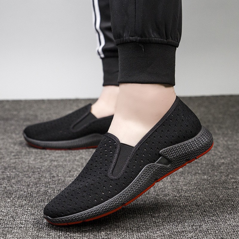 Giày nam 👟 FREESHIP extra  👟 Giày Lười Vải Nam Thoáng Khí Đế Cao Runer Ts060
