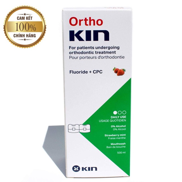 NƯỚC SÚC MIỆNG DÀNH CHO RĂNG NIỀNG ORTHO KIN 500ML