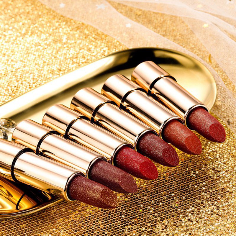 Son môi Leezi chống thấm nước có đính kim cương độc đáo