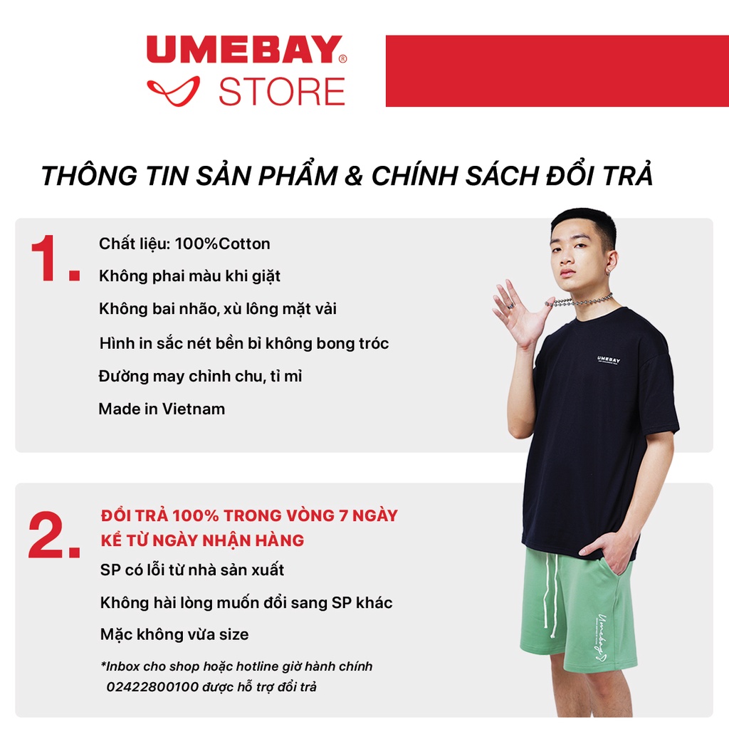 Áo thun tay lỡ in, tshirt unisex nam nữ 100% Cotton, phông form rộng Sanfransisco Umebay UTM09S