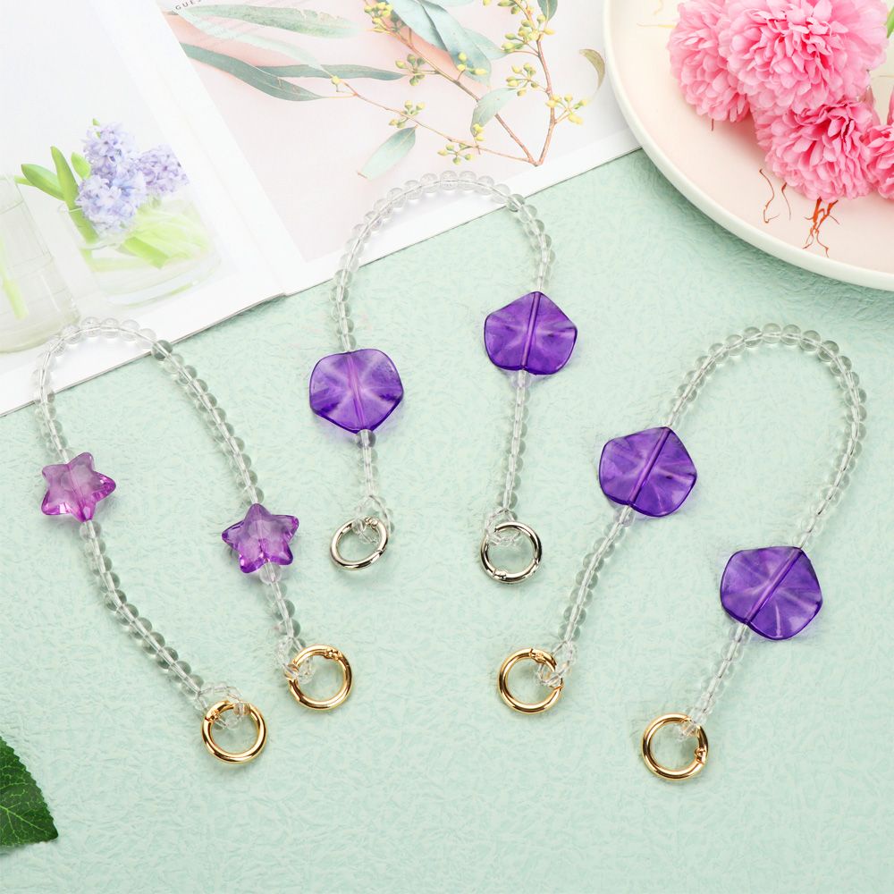Dây đeo dạng chuỗi hạt ngọc trai pha lê trơn ngắn nhiều kiểu chất lượng cao thay thế cho túi xách