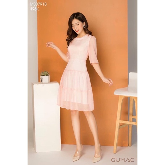 ĐẦM VOAN TƠ 2 TẦNG GUMAC