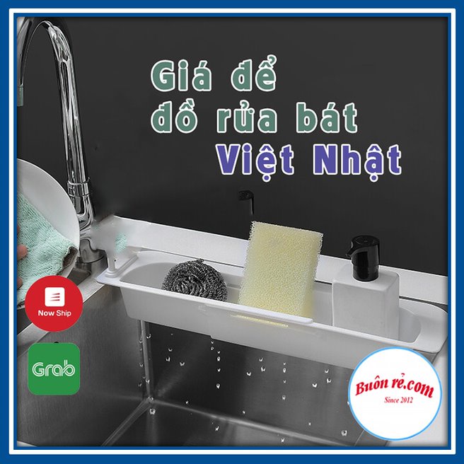 Giá để đồ rửa bát nhựa Việt Nhật (MS:5612) tiện lợi - Giá để đồ rửa bát gắn bồn rửa 01243