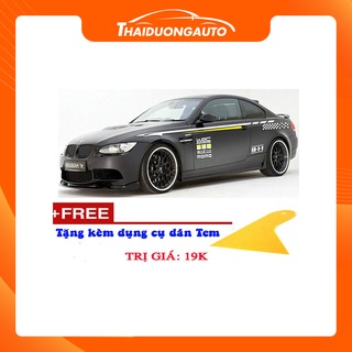 Bộ tem dán sườn xe ô tô d-127 đen vàng