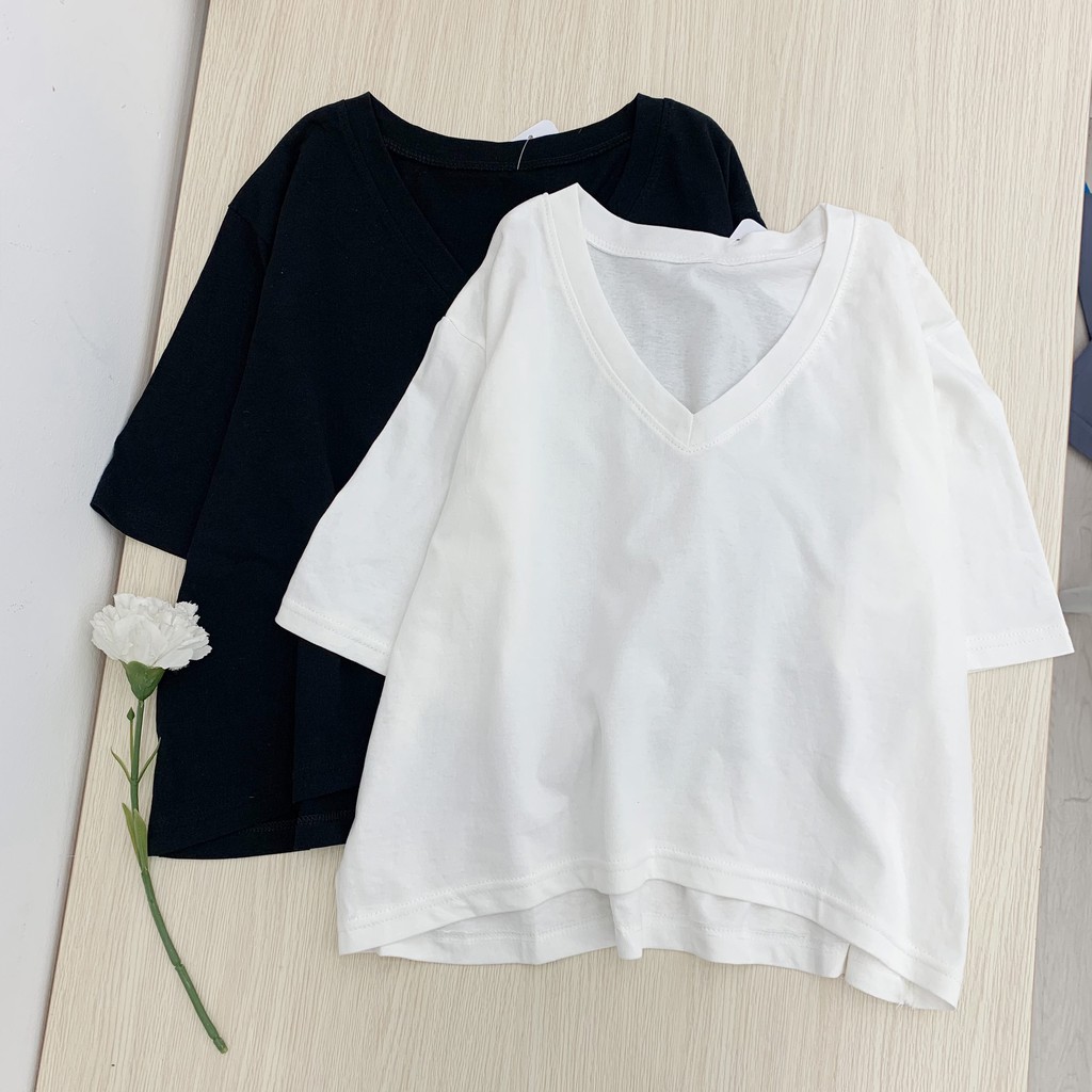 [Mã FAMAYWA giảm 10K đơn 50K] Áo croptop trơn cổ tim Friday