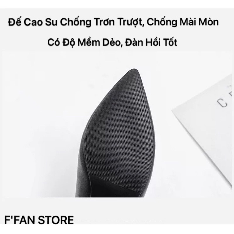 Giày Bệt Quai Sau [DA THẬT] Mềm Như Bún Slingback Mũi Nhọn FFAN STORE