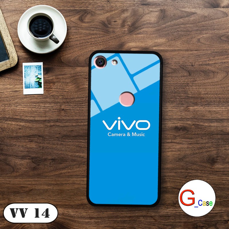 Ốp lưng Vivo V7 Plus - lưng kính in logo hãng điện thoại