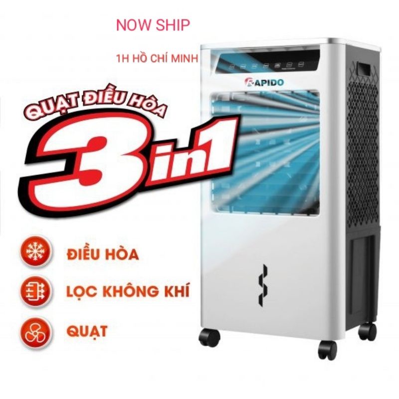 Quạt điều hòa không khí Rapido TURBO/FRESH/EVEREST 3000-D, chính hãng,BH 1 đổi 1 năm đầu tiên