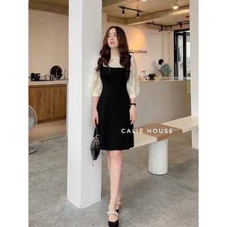 Váy dáng A cổ cách điệu tiểu thư thời trang thiết kế nữ Calie House V472