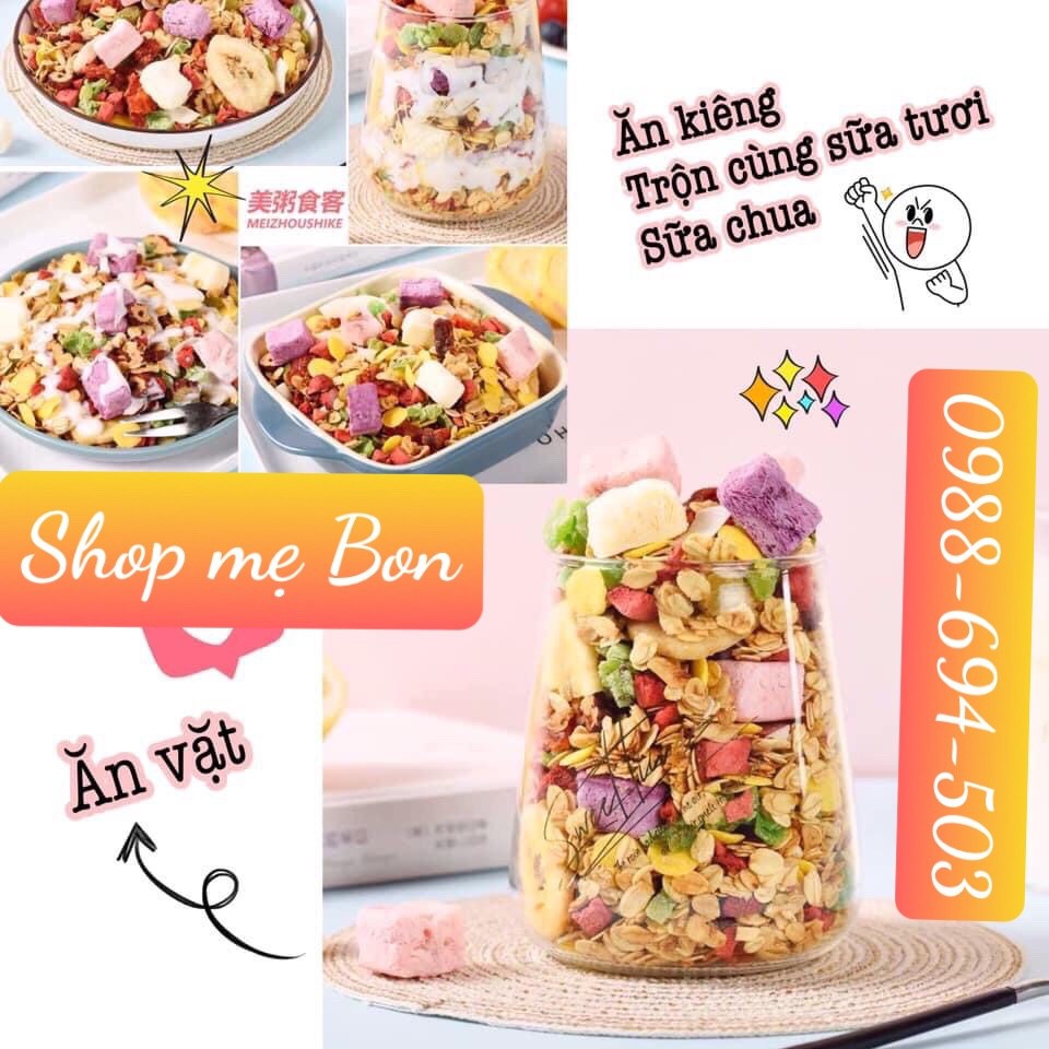 NGŨ CỐC SỮA CHUA HOA QUẢ GIẢM CÂN, KETO TÚI 500G | BigBuy360 - bigbuy360.vn