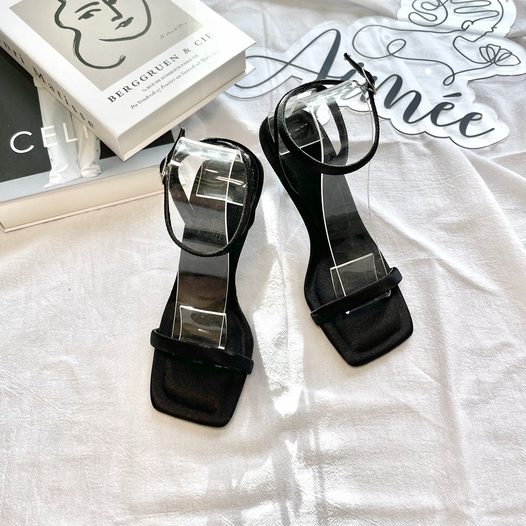CÓ SẴN - Sandal dây kiểu dáng basic dễ phối đồ đế cao 8cm
