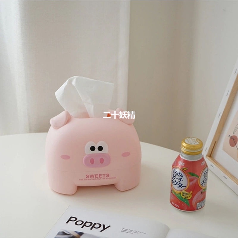 Hộp Đựng Khăn Giấy Để Bàn Hình Chú Heo Nhỏ Dễ Thương Trang Trí Phòng Khách / Phòng Ngủ
