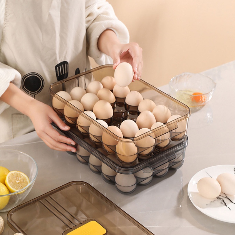 Khay Đựng Trứng 24 Ngăn Trong Suốt Sức Chứa Lớn Tiện Dụng