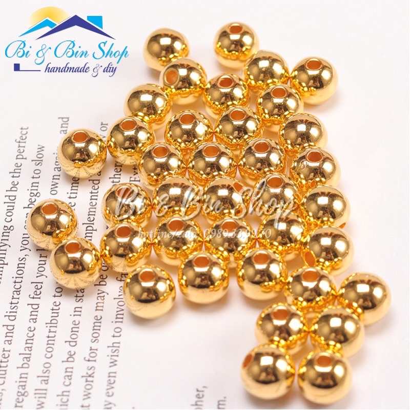 40g Hạt Trai Tròn Xi Mạ Màu Đính Kết Trang Phục Thời Trang, Làm Phụ Kiện Handmade