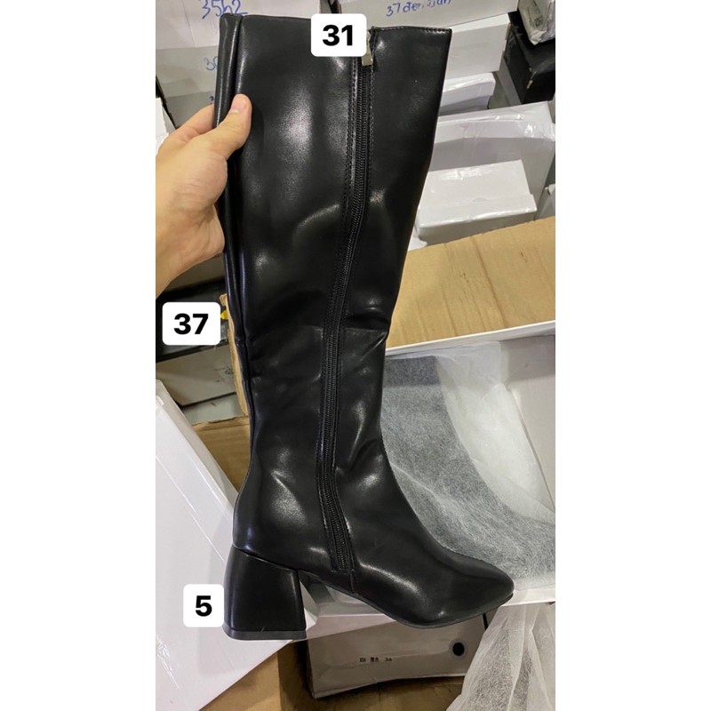BOOTS LỬNG ULZZANG DA CỔ CAO DƯỚI GỐI GÓT VUÔNG 6 PHÂN DA DÀY MỊN ĐẸP | BigBuy360 - bigbuy360.vn