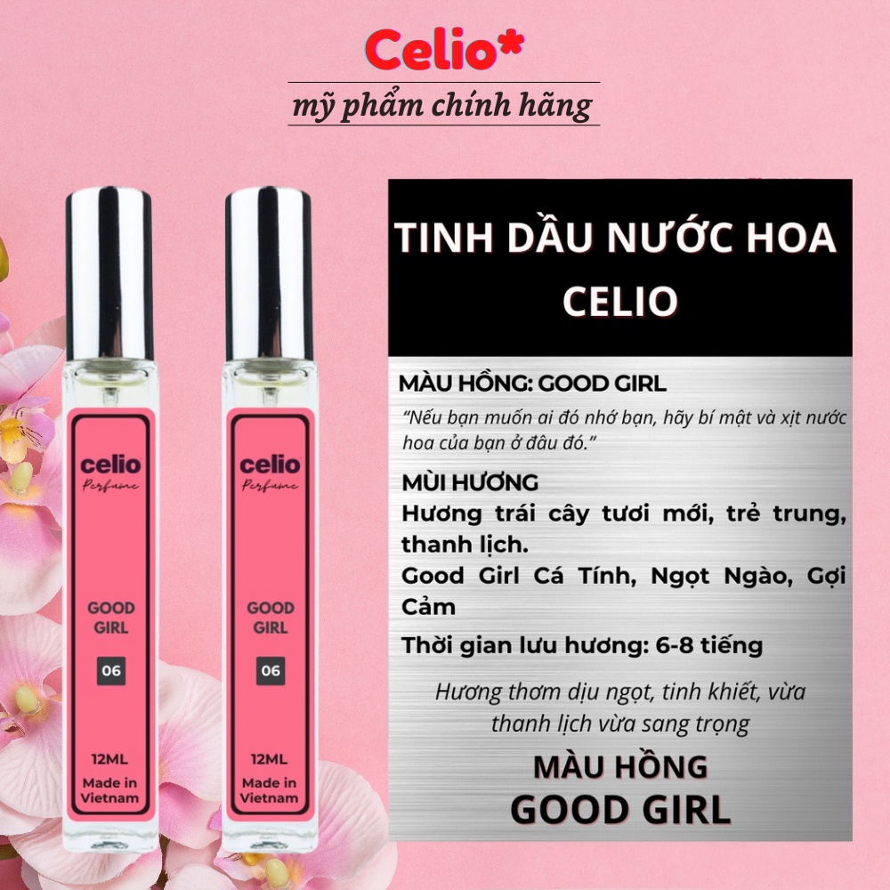 Tinh Dầu Nước Hoa Celio Nước Hoa Body Cá Tính Nồng Nàn Quyến Rũ Gợi Cảm CeLio Thơm Lâu Dạng Xịt Tiện Lợi Dung Tích 12ml