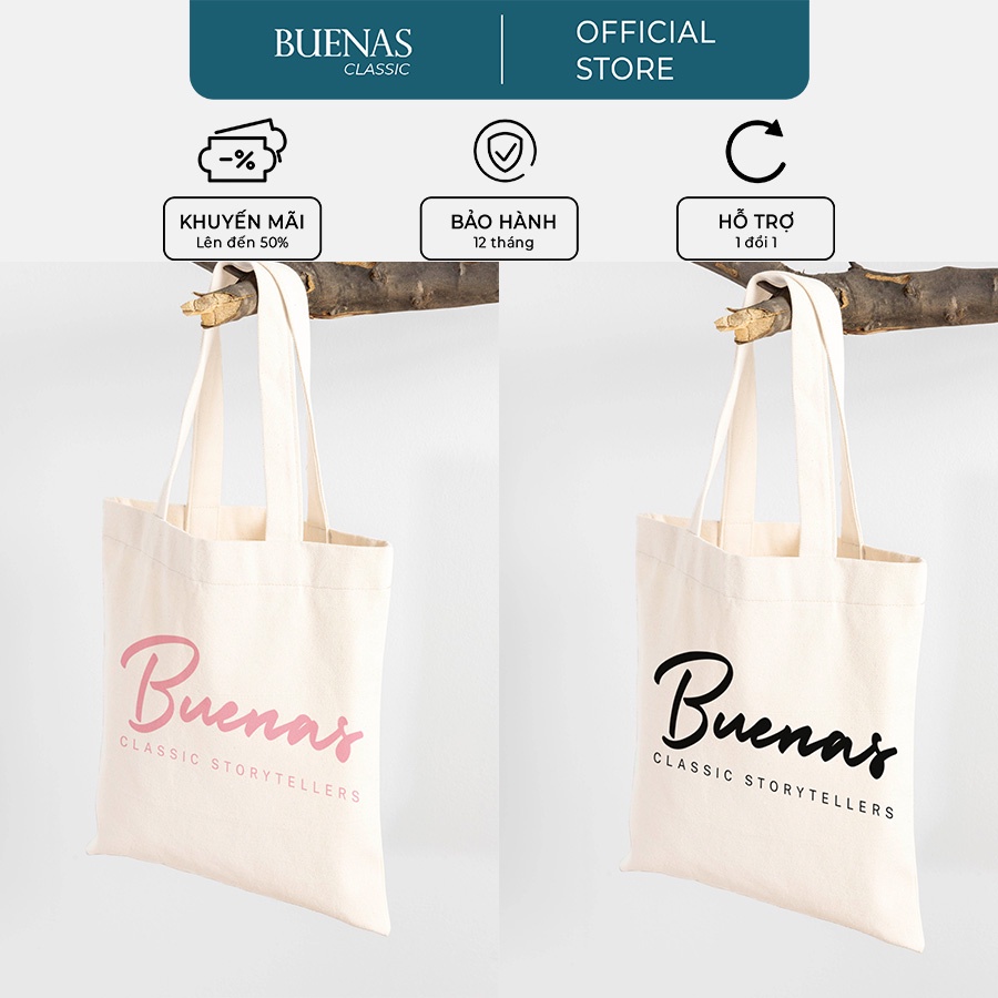 Túi tote vải canvas đeo chéo hàn quốc Buenas đi học giá rẻ