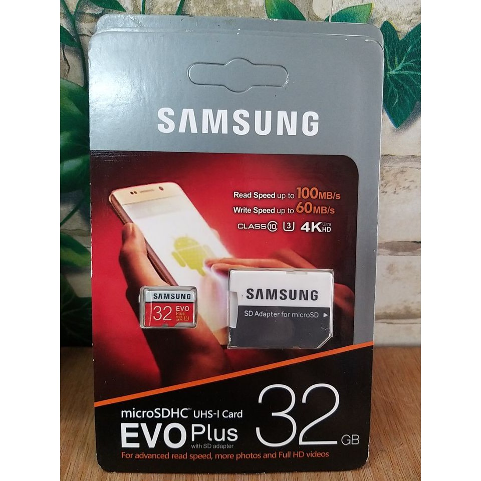 Thẻ nhớ Samsung 64GB - 32GB tốc độ cao up to 95MB/s (Đỏ) thẻ + Adapter | BigBuy360 - bigbuy360.vn