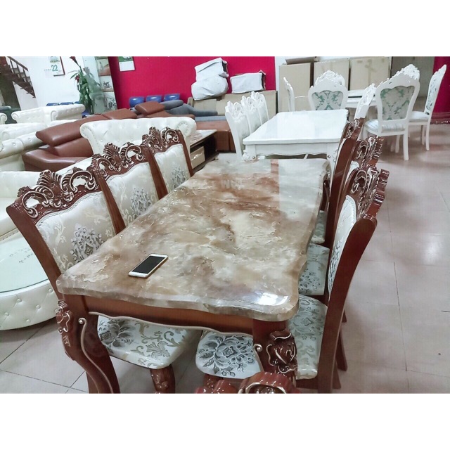 Bộ bàn ăn nhập khẩu 6 ghế gỗ anh đào (miễn phí vận chuyển kv hà nội)