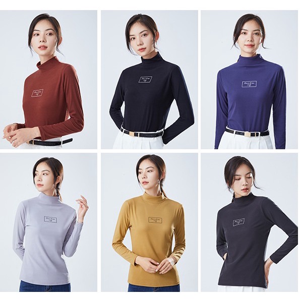 [LF.VN] Áo Sơ Mi Nhung Cổ Cao Tay Dài Thời Trang Mùa Thu Cho Nữ