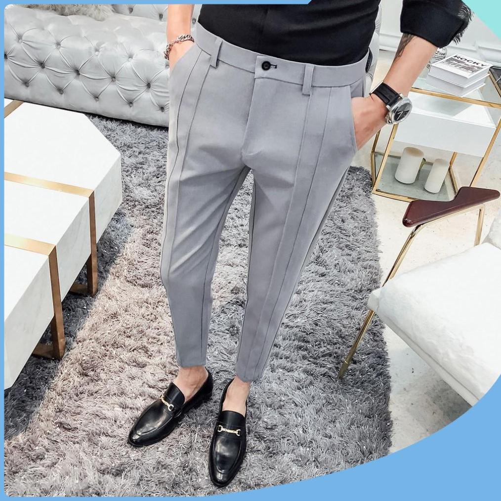 Quần tây - Quần âu nam cao cấp - Dáng côn trẻ đẹp, tôn dáng người mặc, chất vải tuyxi mềm mịn, co giãn | BigBuy360 - bigbuy360.vn