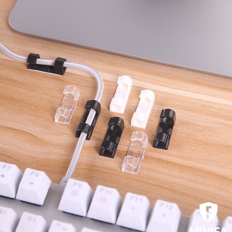 Set 16 Nẹp Dán Tường Cố Định Dây Điện, Cáp Sạc Chống Rối