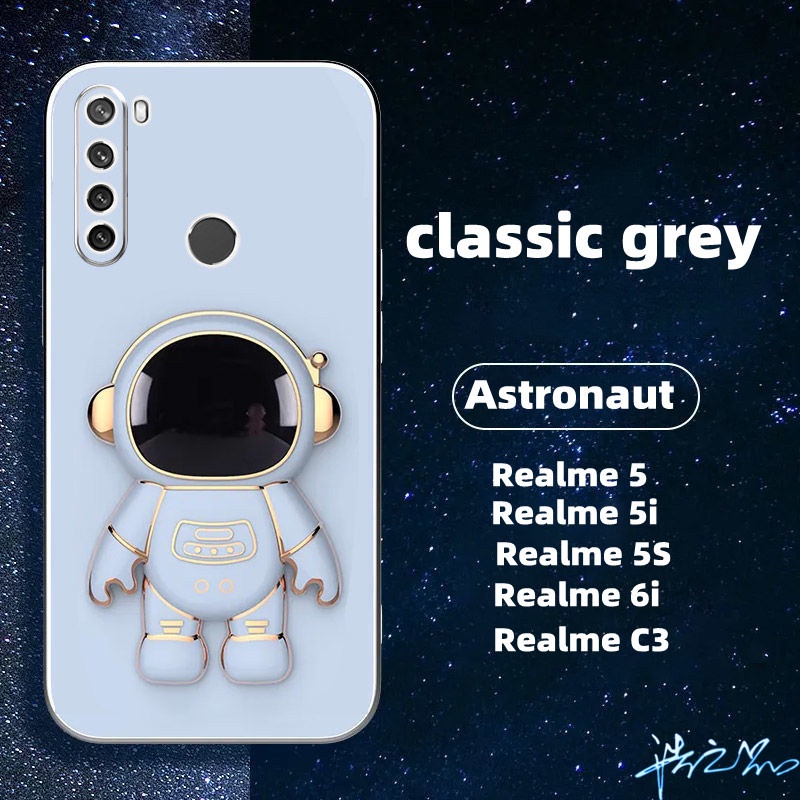 Ốp Điện Thoại Có Giá Đỡ Hình Phi Hành Gia Cho Realme 8 4G 8 Pro 9i 8i 7i 5i 6i 5 5S 9 C3 C17 Pro 4G 5G Casing 2022