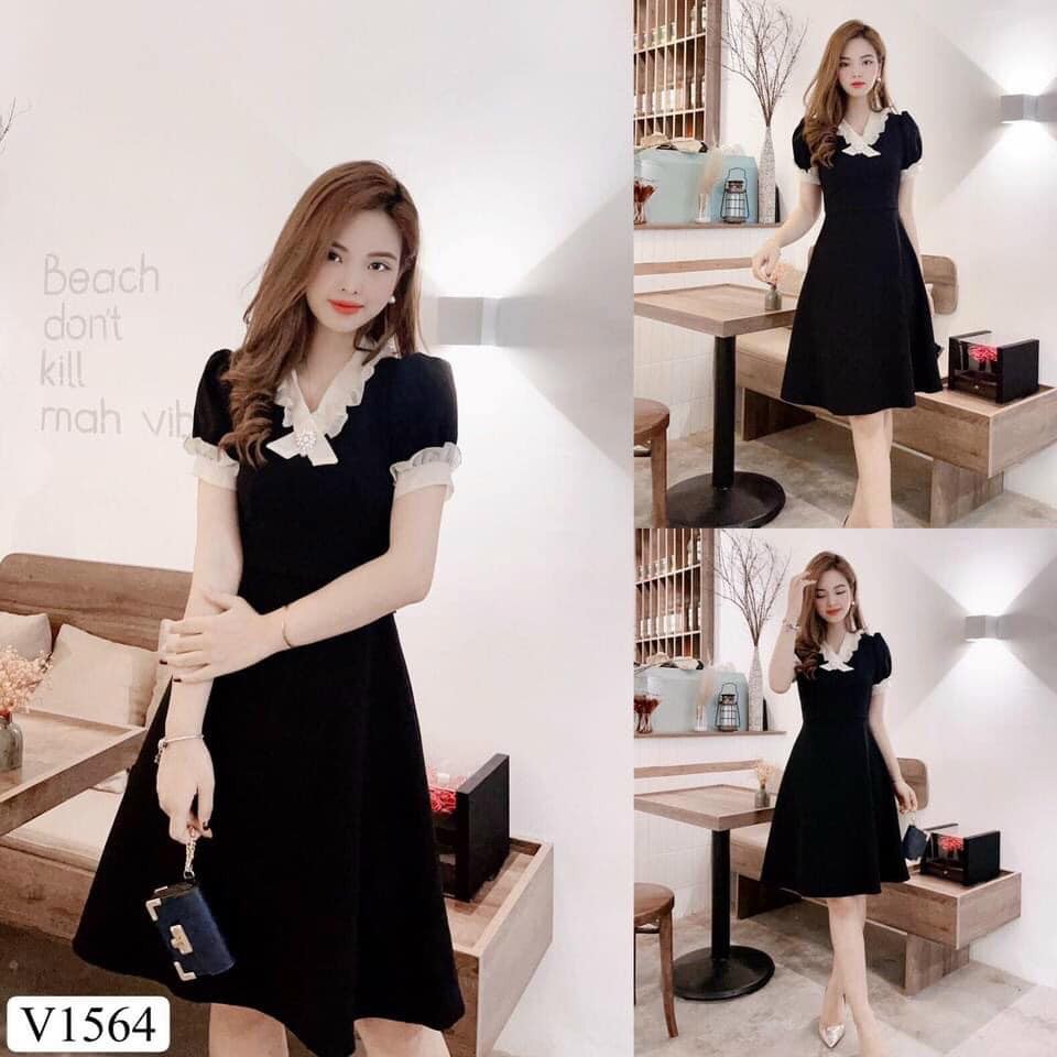Đầm Xòe Phối Voan + Phụ Kiện (KÈM VIDEO CẬN CHẤT VẢI)
