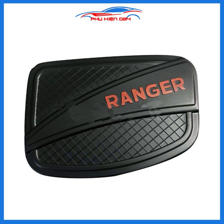 Ốp nắp bình xăng Ranger 2016-2017-2018-2019-2020-2021 nhựa đen chống trầy trang trí ô tô