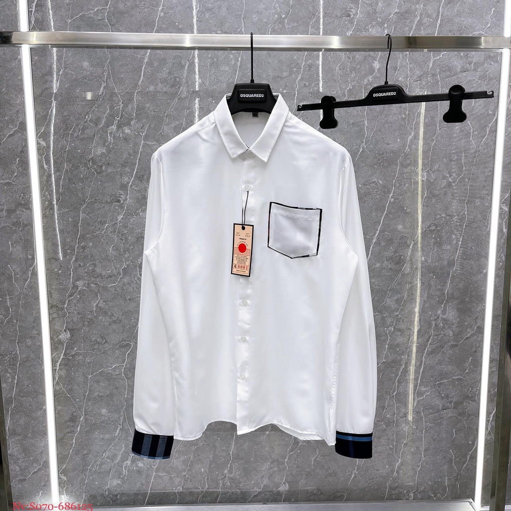 🔥Hot🔥Áo sơ mi Burberry check tay áo hot trend New 2022