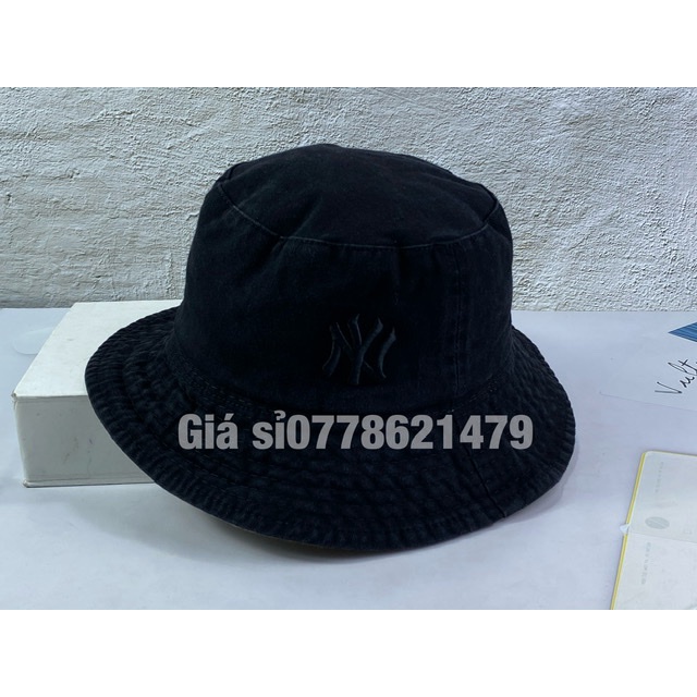 Nón bo tai bèo bucket màu như 2 mặt 2 lớp thêu Ny đậm chất thời trang nam nữ
