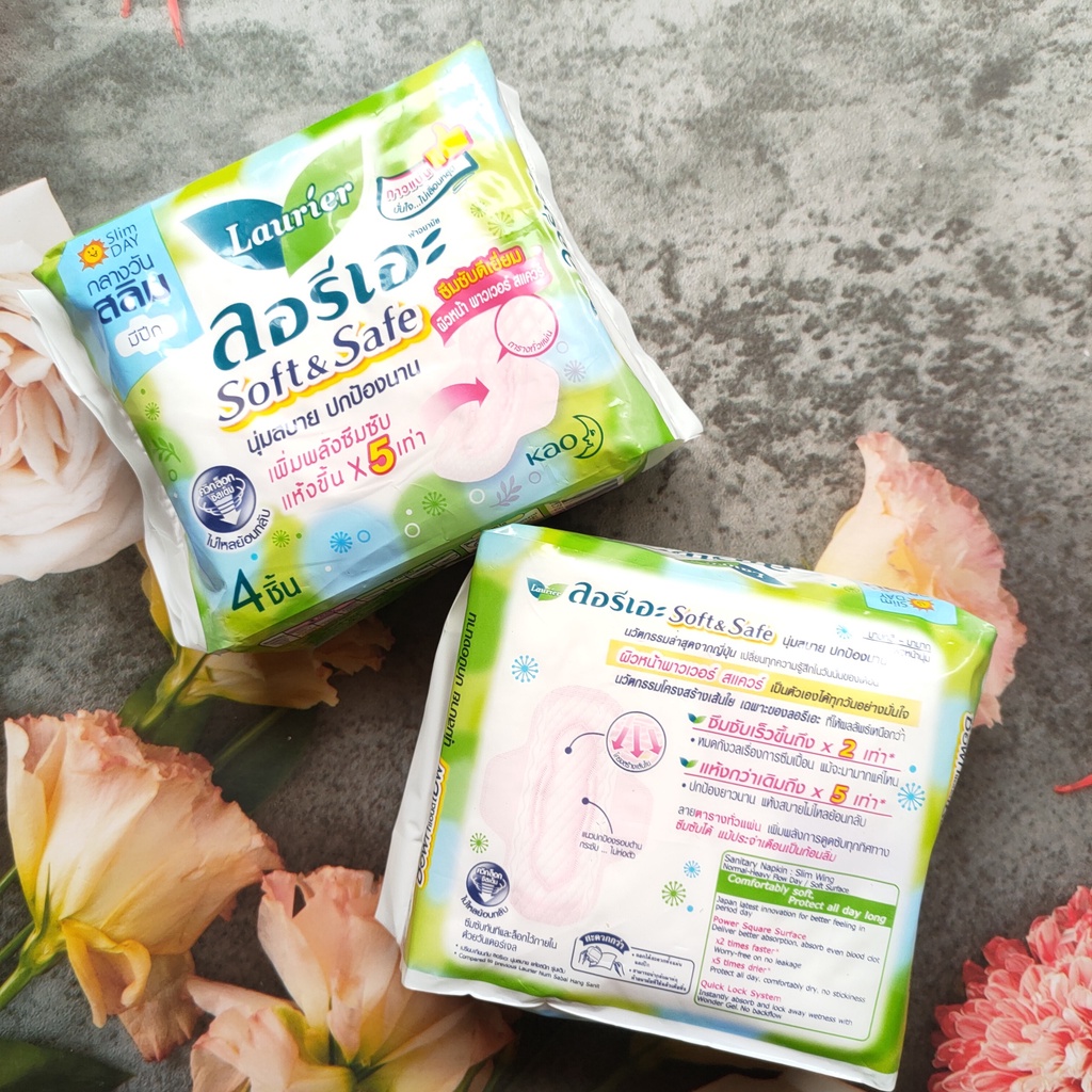 Băng vệ sinh  Lauri'er & Safe  Thái Lan gói 4 miếng