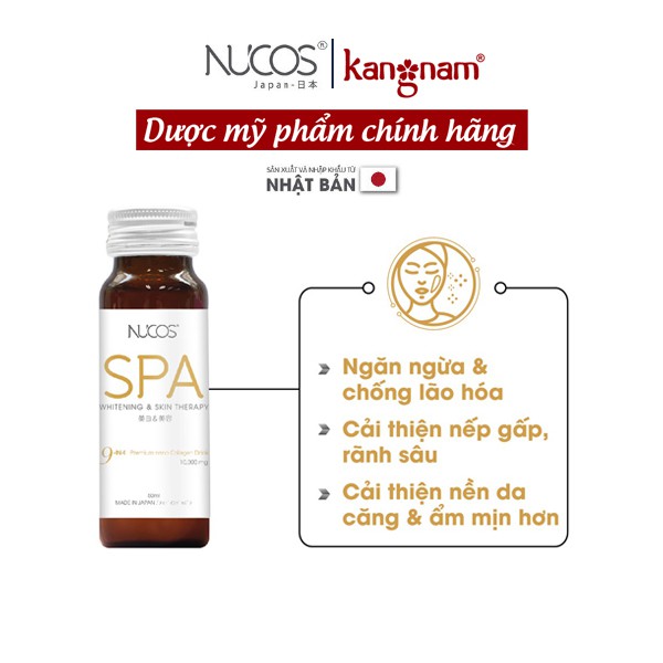 Nước Uống Bổ Sung Collagen Nucos Spa 50ml [1 hộp 10 chai] TẶNG 1 chai cùng loại | WebRaoVat - webraovat.net.vn