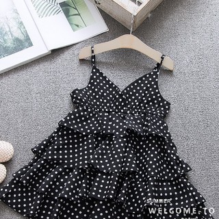 Váy dây chấm bi bé gái size 12-20kg