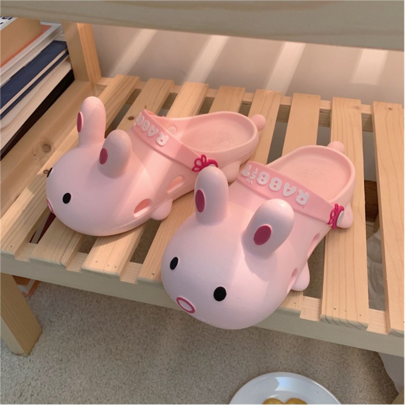 Dép nữ dễ thương hình thỏ cute ngộ nghĩnh HOT Trend 2021 size người lớn và trẻ em từ 20 đến size 41 - GIÀY DÉP THỎ NGỌC