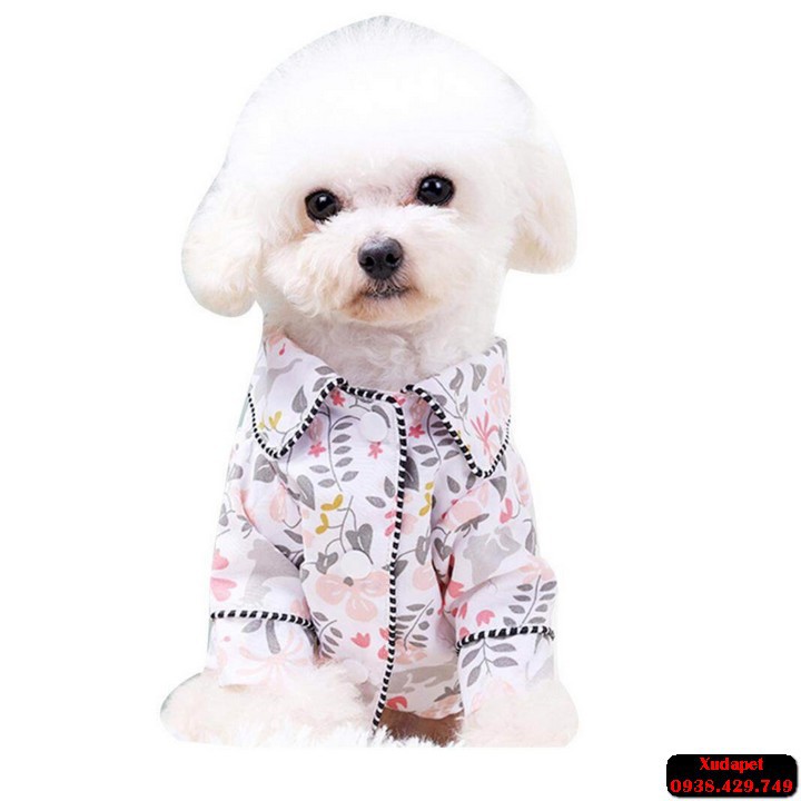 Áo Pijama Sành Điệu Cho Chó Mèo họa tiết đa màu trên áo tạo ngay phong cách thời thượng, đáng yêu - Xudapet - SP005215