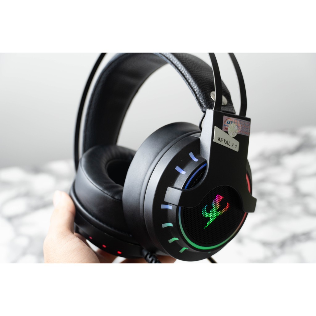 ( Giá cực rẻ chỉ 220k ) TAI NGHE SIMETECH METAL 7.1 LED RGB CỔNG USB CHUYÊN CHO GAME THỦ